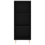 Aparador de madera contrachapada negro 34,5x34x180 cm de vidaXL, Aparadores - Ref: Foro24-3200314, Precio: 95,52 €, Descuento: %