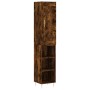 Aparador de madera contrachapada roble ahumado 34,5x34x180 cm de vidaXL, Aparadores - Ref: Foro24-3200318, Precio: 87,57 €, D...