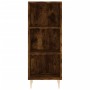 Aparador de madera contrachapada roble ahumado 34,5x34x180 cm de vidaXL, Aparadores - Ref: Foro24-3200318, Precio: 87,57 €, D...