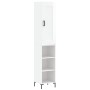 Aparador alto madera contrachapada blanco brillo 34,5x34x180 cm de vidaXL, Aparadores - Ref: Foro24-3200323, Precio: 99,73 €,...