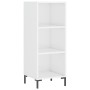 Aparador alto madera contrachapada blanco brillo 34,5x34x180 cm de vidaXL, Aparadores - Ref: Foro24-3200323, Precio: 99,73 €,...
