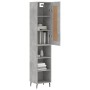 Aparador de madera contrachapada gris hormigón 34,5x34x180 cm de vidaXL, Aparadores - Ref: Foro24-3200341, Precio: 92,64 €, D...