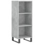 Aparador de madera contrachapada gris hormigón 34,5x34x180 cm de vidaXL, Aparadores - Ref: Foro24-3200349, Precio: 92,18 €, D...