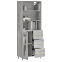 Aparador alto madera contrachapada gris sonoma 69,5x34x180 cm de vidaXL, Aparadores - Ref: Foro24-3189491, Precio: 155,85 €, ...