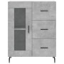 Aparador alto madera contrachapada gris hormigón 69,5x34x180 cm de vidaXL, Aparadores - Ref: Foro24-3189529, Precio: 155,84 €...