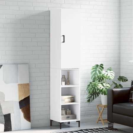 Aparador alto madera contrachapada blanco 34,5x34x180 cm de vidaXL, Aparadores - Ref: Foro24-3198977, Precio: 94,27 €, Descue...