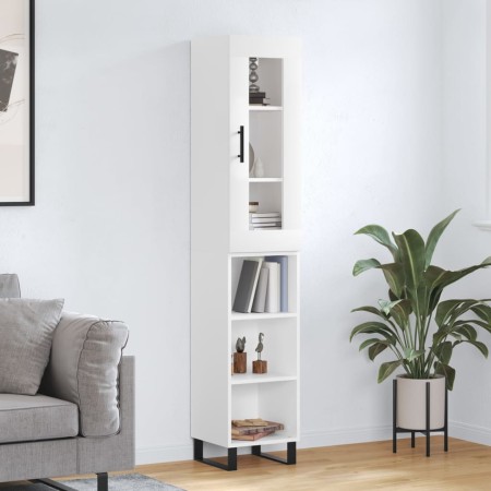 Aparador alto madera contrachapada blanco 34,5x34x180 cm de vidaXL, Aparadores - Ref: Foro24-3199385, Precio: 96,74 €, Descue...