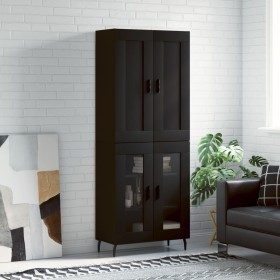 Aparador alto madera contrachapada negro 69,5x34x180 cm de vidaXL, Aparadores - Ref: Foro24-3199634, Precio: 161,09 €, Descue...
