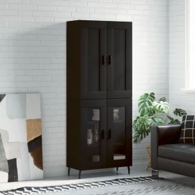 Aparador alto madera contrachapada negro 69,5x34x180 cm by vidaXL, Sideboards - Ref: Foro24-3199634, Price: 161,43 €, Discoun...