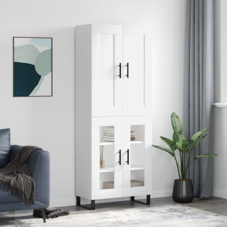 Aparador alto madera contrachapada blanco 69,5x34x180 cm de vidaXL, Aparadores - Ref: Foro24-3199641, Precio: 161,87 €, Descu...