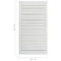 Puerta de armario lamas 2 uds madera pino blanco 99,3x39,4 cm de vidaXL, Puertas de armarios - Ref: Foro24-151170, Precio: 81...