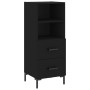 Aparador de madera contrachapada negro 34,5x34x180 cm de vidaXL, Aparadores - Ref: Foro24-3200258, Precio: 114,39 €, Descuent...