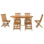 Conjunto de Comedor de Jardín 7 pcs Marrón en Mesas de jardín | Comprar online en Foru.es