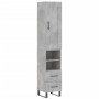 Aparador de madera contrachapada gris hormigón 34,5x34x180 cm de vidaXL, Aparadores - Ref: Foro24-3200285, Precio: 110,79 €, ...