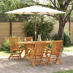 Conjunto de Comedor de Jardín 5 pcs Marrón en Mesas de jardín | Comprar online en Foru.es
