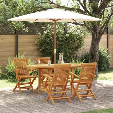 Conjunto de Comedor de Jardín 5 pcs Marrón en Mesas de jardín | Comprar online en Foru.es