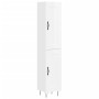 Aparador alto madera contrachapada blanco brillo 34,5x34x180 cm de vidaXL, Aparadores - Ref: Foro24-3200483, Precio: 104,68 €...
