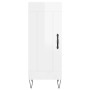 Aparador alto madera contrachapada blanco brillo 34,5x34x180 cm de vidaXL, Aparadores - Ref: Foro24-3200483, Precio: 104,68 €...