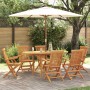 Conjunto de Comedor de Jardín 7 pcs Marrón en Mesas de jardín | Comprar online en Foru.es