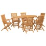 Conjunto de Comedor de Jardín 7 pcs Marrón en Mesas de jardín | Comprar online en Foru.es