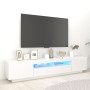 Mueble para TV con luces LED blanco brillante 200x35x40 cm de vidaXL, Muebles TV - Ref: Foro24-3081912, Precio: 186,23 €, Des...