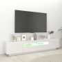 Mueble para TV con luces LED blanco brillante 200x35x40 cm de vidaXL, Muebles TV - Ref: Foro24-3081912, Precio: 186,23 €, Des...