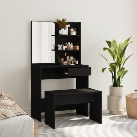Juego de tocador negro 74,5x40x141 cm de vidaXL, Tocadores para dormitorios - Ref: Foro24-3114140, Precio: 95,89 €, Descuento: %