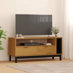 Mueble para TV FLAM madera maciza de pino 110x40x50 cm de vidaXL, Muebles TV - Ref: Foro24-357820, Precio: 125,03 €, Descuent...