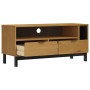 Mueble para TV FLAM madera maciza de pino 110x40x50 cm de vidaXL, Muebles TV - Ref: Foro24-357820, Precio: 117,09 €, Descuent...