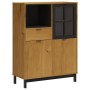 Aparador alto con puerta vidrio FLAM madera pino 92x40x122,5 cm de vidaXL, Aparadores - Ref: Foro24-357829, Precio: 243,51 €,...