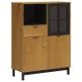 Aparador alto con puerta vidrio FLAM madera pino 92x40x122,5 cm de vidaXL, Aparadores - Ref: Foro24-357829, Precio: 239,36 €,...