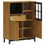 Aparador alto con puerta vidrio FLAM madera pino 92x40x122,5 cm de vidaXL, Aparadores - Ref: Foro24-357829, Precio: 239,36 €,...