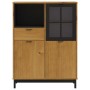Aparador alto con puerta vidrio FLAM madera pino 92x40x122,5 cm de vidaXL, Aparadores - Ref: Foro24-357829, Precio: 243,51 €,...