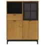 Aparador alto con puerta vidrio FLAM madera pino 92x40x122,5 cm de vidaXL, Aparadores - Ref: Foro24-357829, Precio: 239,36 €,...