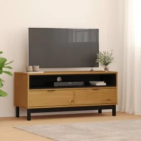 Mueble para TV FLAM madera maciza de pino 110x40x50 cm de vidaXL, Muebles TV - Ref: Foro24-357819, Precio: 137,14 €, Descuent...