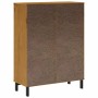 Aparador alto con puerta vidrio FLAM madera pino 92x40x122,5 cm de vidaXL, Aparadores - Ref: Foro24-357829, Precio: 243,51 €,...
