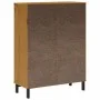 Aparador alto con puerta vidrio FLAM madera pino 92x40x122,5 cm de vidaXL, Aparadores - Ref: Foro24-357829, Precio: 239,36 €,...