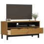 Mueble para TV FLAM madera maciza de pino 110x40x50 cm de vidaXL, Muebles TV - Ref: Foro24-357819, Precio: 128,45 €, Descuent...