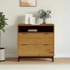 Cómoda FLAM madera maciza de pino 80x40x80 cm de vidaXL, Cajoneras - Ref: Foro24-357815, Precio: 131,76 €, Descuento: %