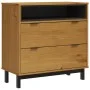 Cómoda FLAM madera maciza de pino 80x40x80 cm de vidaXL, Cajoneras - Ref: Foro24-357815, Precio: 131,76 €, Descuento: %