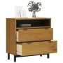 Cómoda FLAM madera maciza de pino 80x40x80 cm de vidaXL, Cajoneras - Ref: Foro24-357815, Precio: 131,76 €, Descuento: %