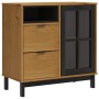 Aparador con puerta de vidrio FLAM madera de pino 80x40x80 cm de vidaXL, Aparadores - Ref: Foro24-357826, Precio: 139,78 €, D...