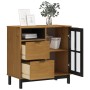 Aparador con puerta de vidrio FLAM madera de pino 80x40x80 cm de vidaXL, Aparadores - Ref: Foro24-357826, Precio: 139,78 €, D...