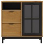 Aparador con puerta de vidrio FLAM madera de pino 80x40x80 cm de vidaXL, Aparadores - Ref: Foro24-357826, Precio: 139,78 €, D...