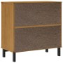 Aparador con puerta de vidrio FLAM madera de pino 80x40x80 cm de vidaXL, Aparadores - Ref: Foro24-357826, Precio: 139,78 €, D...