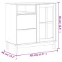 Aparador con puerta de vidrio FLAM madera de pino 80x40x80 cm de vidaXL, Aparadores - Ref: Foro24-357826, Precio: 139,78 €, D...