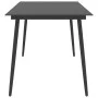 Mesa de comedor de jardín acero y vidrio negro 190x90x74 cm de vidaXL, Mesas de jardín - Ref: Foro24-313116, Precio: 212,73 €...