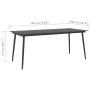 Mesa de comedor de jardín acero y vidrio negro 190x90x74 cm de vidaXL, Mesas de jardín - Ref: Foro24-313116, Precio: 212,73 €...