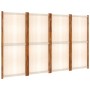Biombo divisor de 4 paneles blanco crema 280x180 cm de vidaXL, Divisores de ambientes - Ref: Foro24-319184, Precio: 132,19 €,...