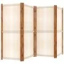 Biombo divisor de 4 paneles blanco crema 280x180 cm de vidaXL, Divisores de ambientes - Ref: Foro24-319184, Precio: 129,81 €,...